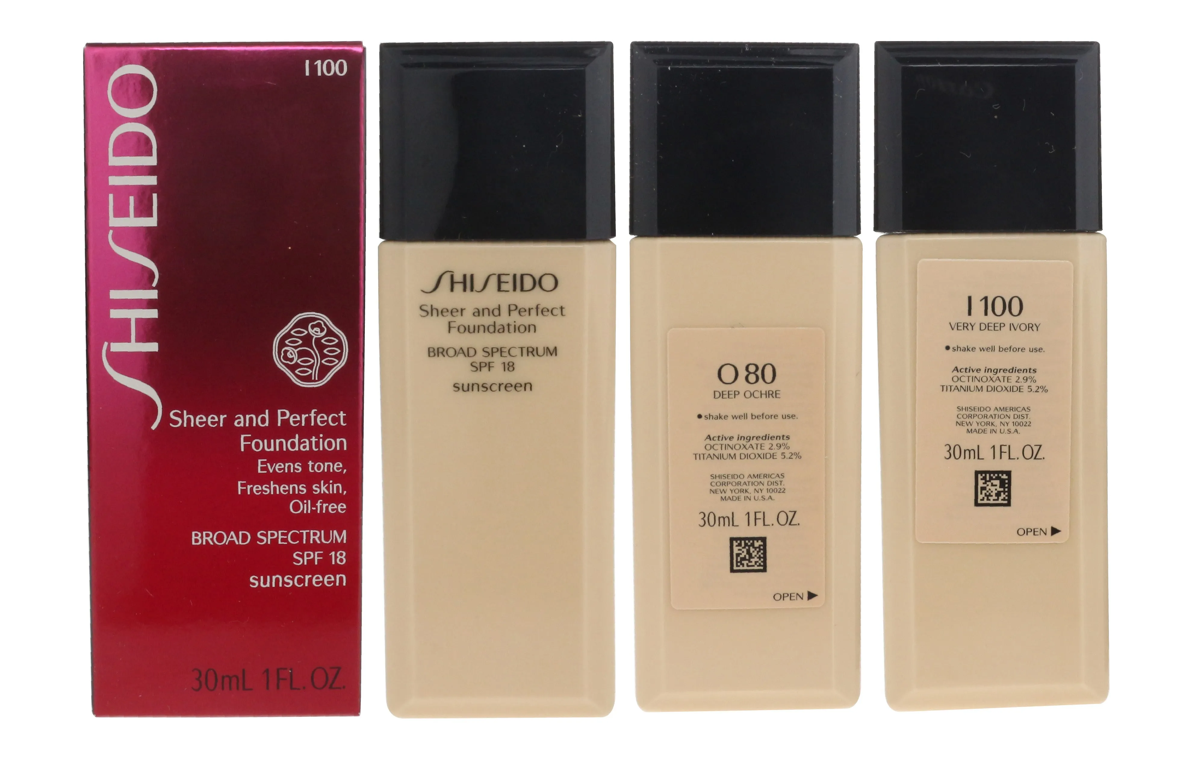 Shiseido Sheer and Perfect Foundation SPF18 1oz/30ml New Inbox Choose Your Shade