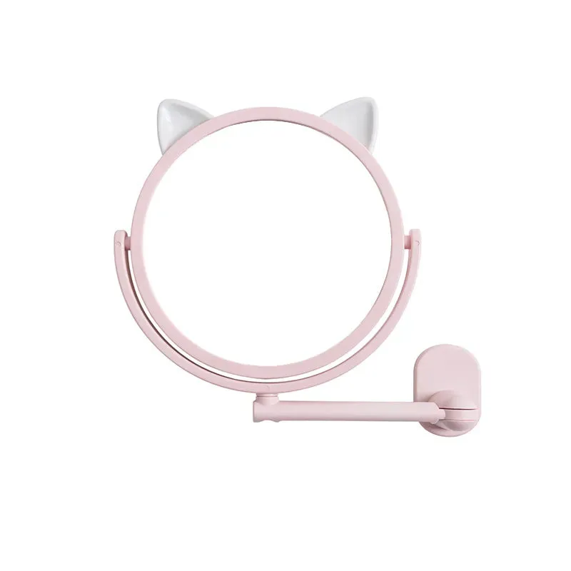Silver Wall Mounted Makeup Mirror