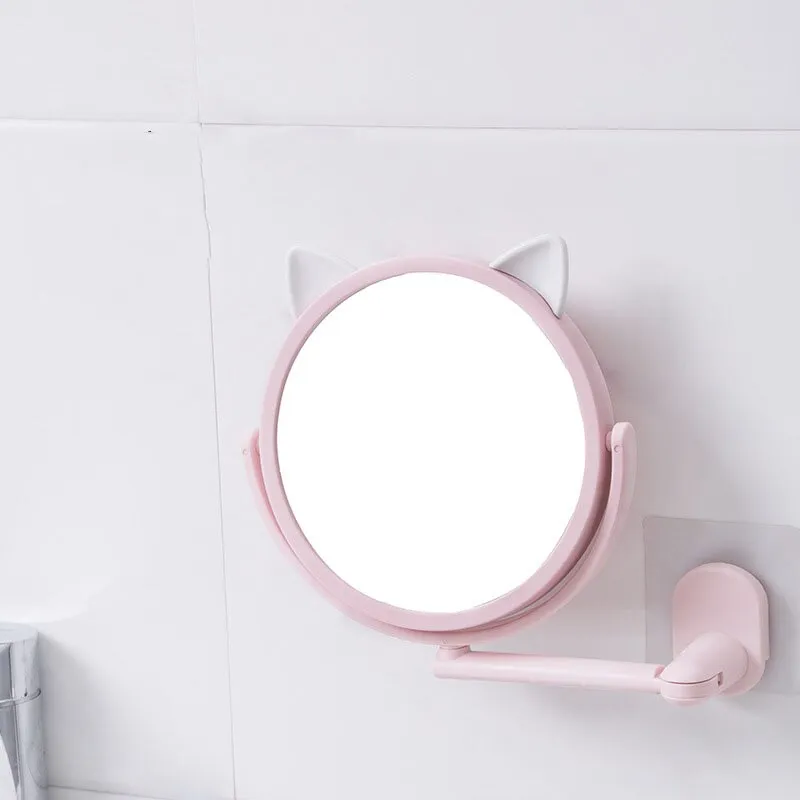 Silver Wall Mounted Makeup Mirror