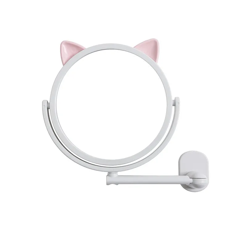 Silver Wall Mounted Makeup Mirror