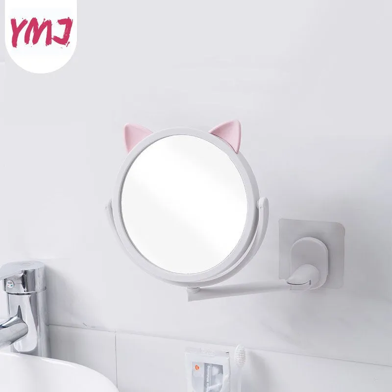 Silver Wall Mounted Makeup Mirror