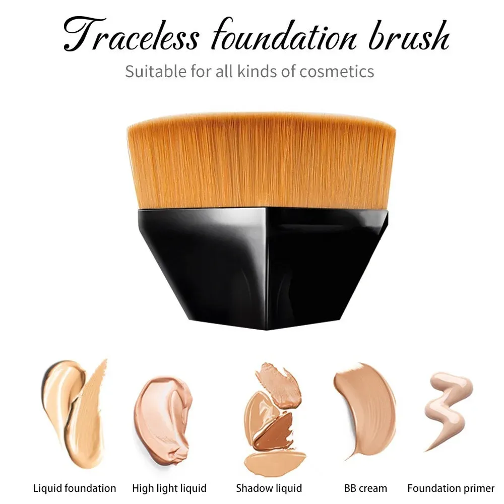 Soft Kabuki Makeup Brush for Liquid, Powder and Cream Foundation Flawless Makeup Six Corners Brush Cosmetic Synthetic Makeup Accessories