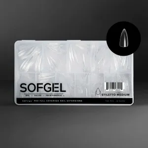 SOFtips™ Full Cover Nail Tips - Standard Stiletto Medium