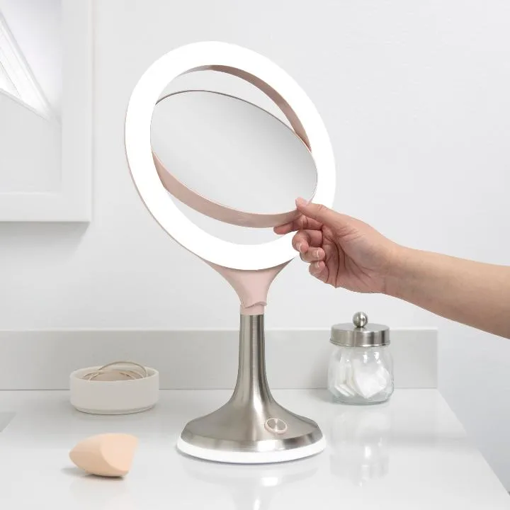 Solana Lighted Makeup Mirror with Magnification & Touch Pad