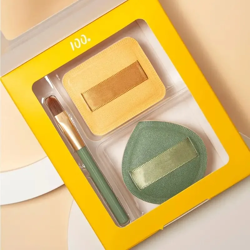 Sponge Puff Air Cushion Powder Puff Cotton Candy Cushion 2pcs Puff Plus Brush