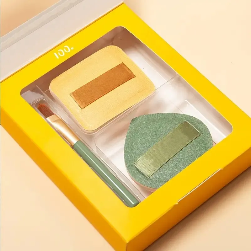 Sponge Puff Air Cushion Powder Puff Cotton Candy Cushion 2pcs Puff Plus Brush