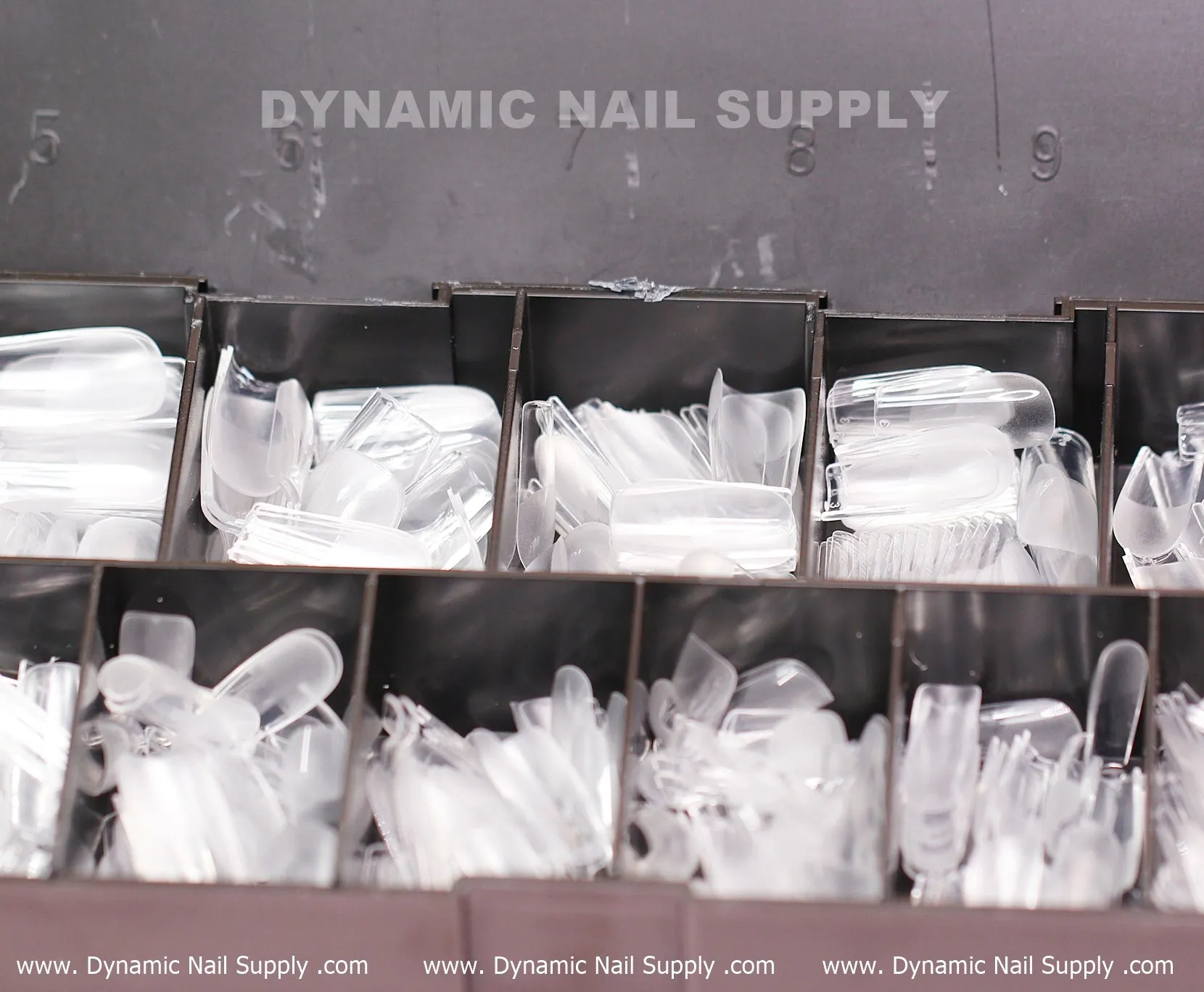 [Square M] Full Cover Tips - Soft Gel X tips - 600 pcs - Medium Length- 11 sizes