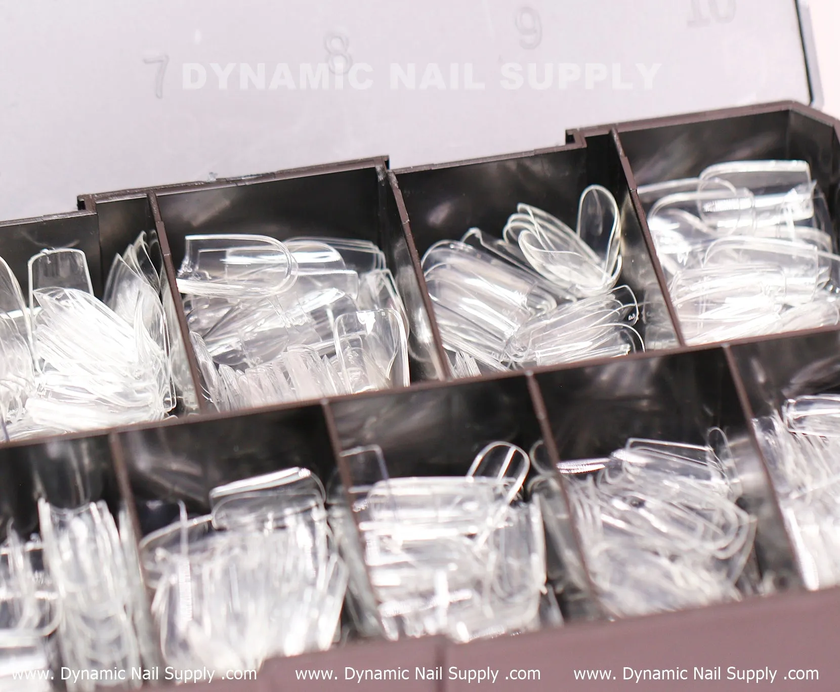 [Square S] Full Cover Tips - Soft Gel X tips - 600 pcs - Short Length- 11 sizes