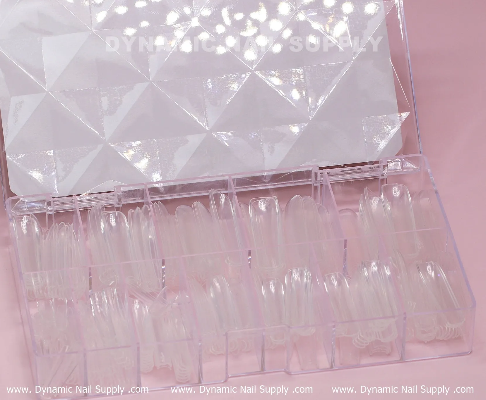 [Square XXL] Full Cover Tips - Soft Gel X tips - 360 pcs - 2XL Extra Long- 11 sizes