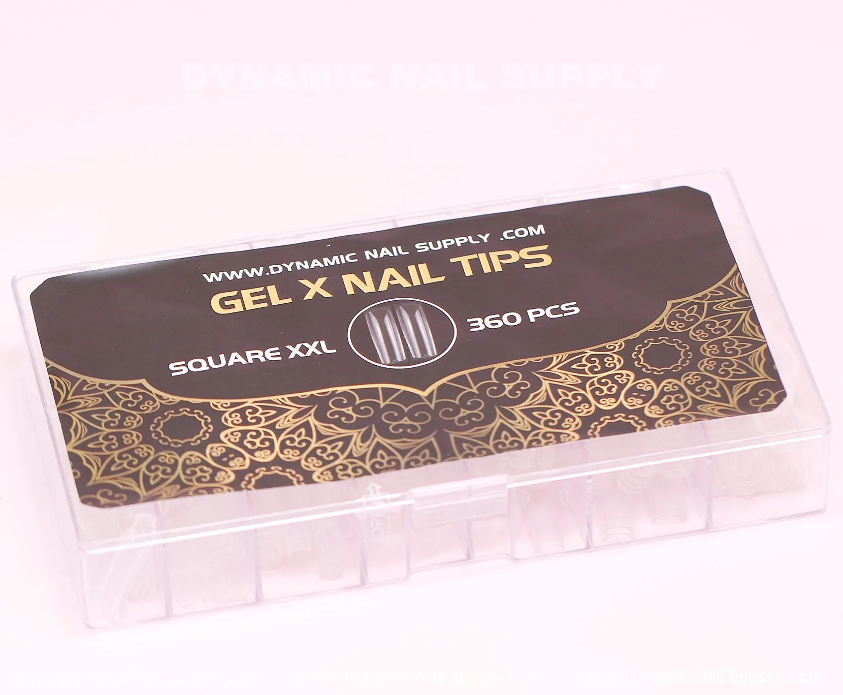 [Square XXL] Full Cover Tips - Soft Gel X tips - 360 pcs - 2XL Extra Long- 11 sizes