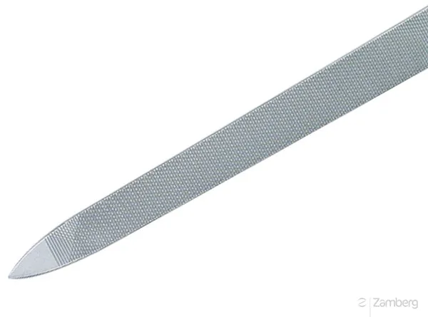 Stainless Steel Triple-Cut Double-Sided 3.5'' Medium/Fine Nail File by Dovo, Germany