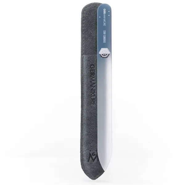 'STAY CURIOUS' Genuine Czech Crystal Glass Nail File in Suede