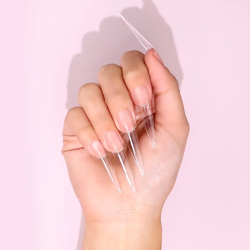 Stiletto Nail Tips XXL - Clear