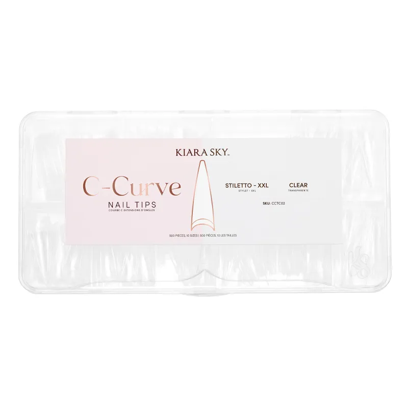 Stiletto Nail Tips XXL - Clear