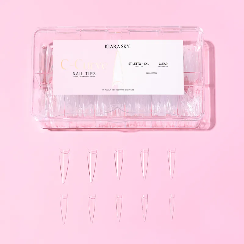Stiletto Nail Tips XXL - Clear