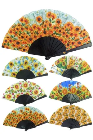 Sunflower Garden Hand-Held Folding Fans