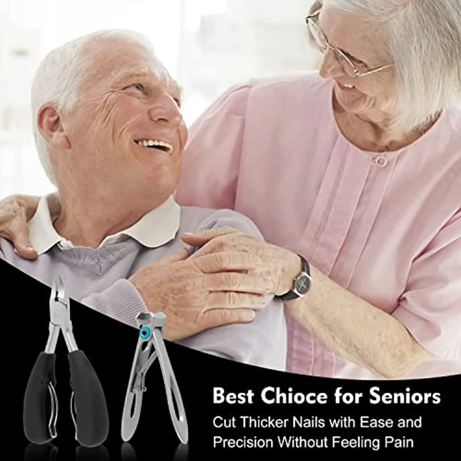 SZCSHOOL Toenail Clippers for Thick Nails, Toe Nail Clippers Adult Thick Nails Long Handle Easy to Hold-Toenail Clippers for Seniors Thick Toenails Labor-Saving, Sharp Nail Clippers for Thick Nails