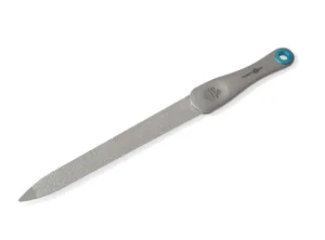 The Ring Lock System® Stainless Steel Double-Sided Medium/Fine 5.3 inch Sapphire Nail File by Premax®, Italy