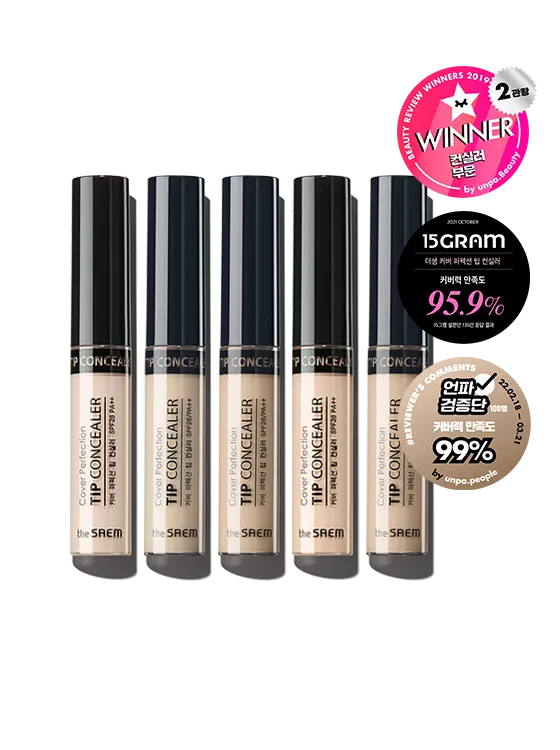The Saem Cover Perfection Tip Concealer 더 샘 커버 퍼펙션 팁 컨실러