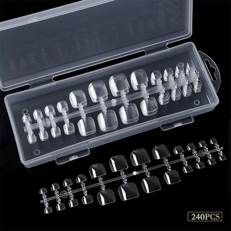 TOE Nail Tips - Clear Tray 240ct