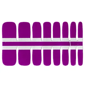 Toe Nails/Kids Nail Wraps Dark Purple Solid Color
