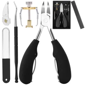 Toenail Clippers, Nail Clippers Set for Thick Nails 2PCS, Wide Jaw Opening Toe Nail Clippers Adult, Stainless Steel Heavy Duty Fingernail Clippers, 0.6" Extra Large Toe Nail Cutter for Man