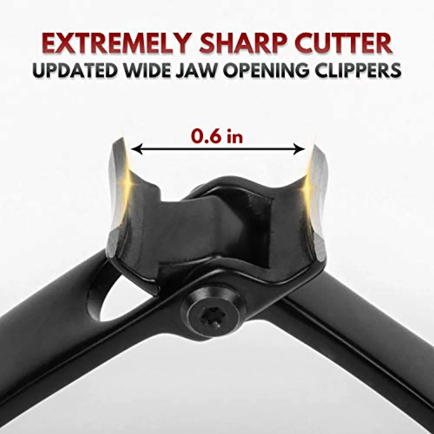 Toenail Clippers, Nail Clippers Set for Thick Nails 2PCS, Wide Jaw Opening Toe Nail Clippers Adult, Stainless Steel Heavy Duty Fingernail Clippers, 0.6" Extra Large Toe Nail Cutter for Man