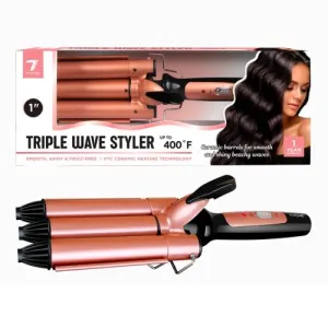 Tyche 1" Triple Wave Styler Ceramic Barrels #HRTW08