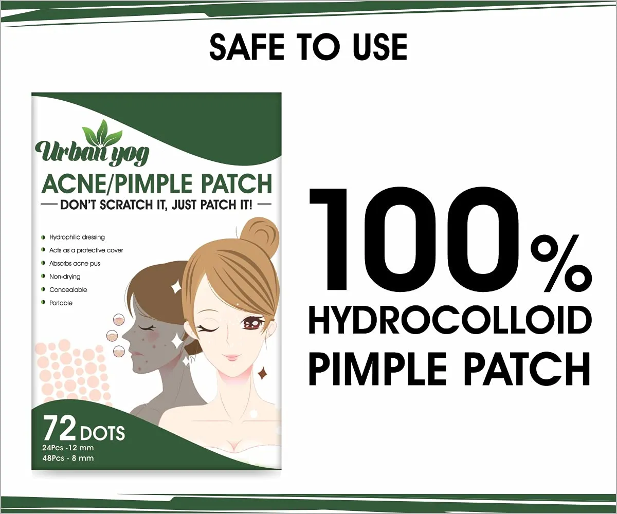 Urban yog Combo- Acne pimple patch-72dots & Nose Strips (4strips) with BHA serum - Face Care kit.