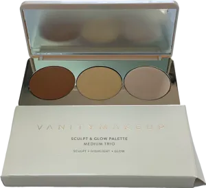 Vanity Makeup Sculpt & Glow Palette Medium Trio