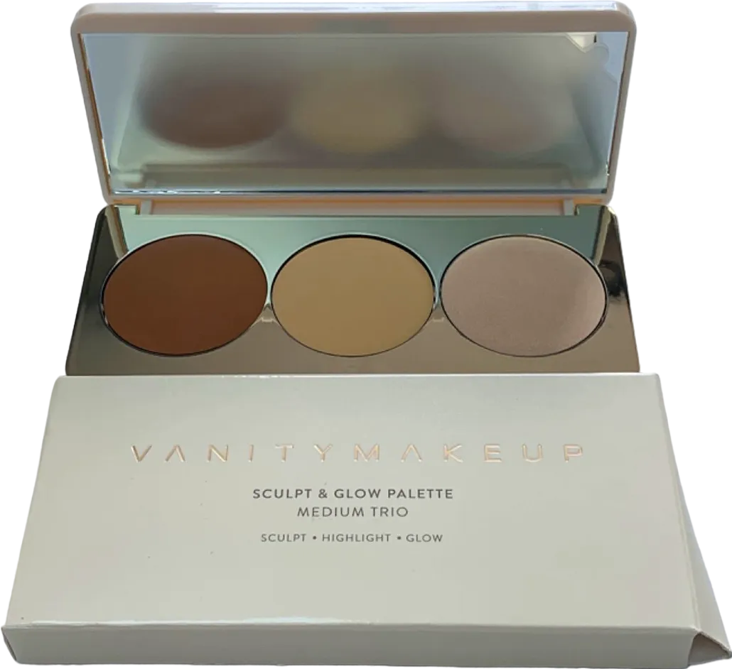 Vanity Makeup Sculpt & Glow Palette Medium Trio