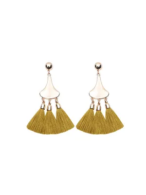 Vintage Gourd-shaped Tassel Earrings