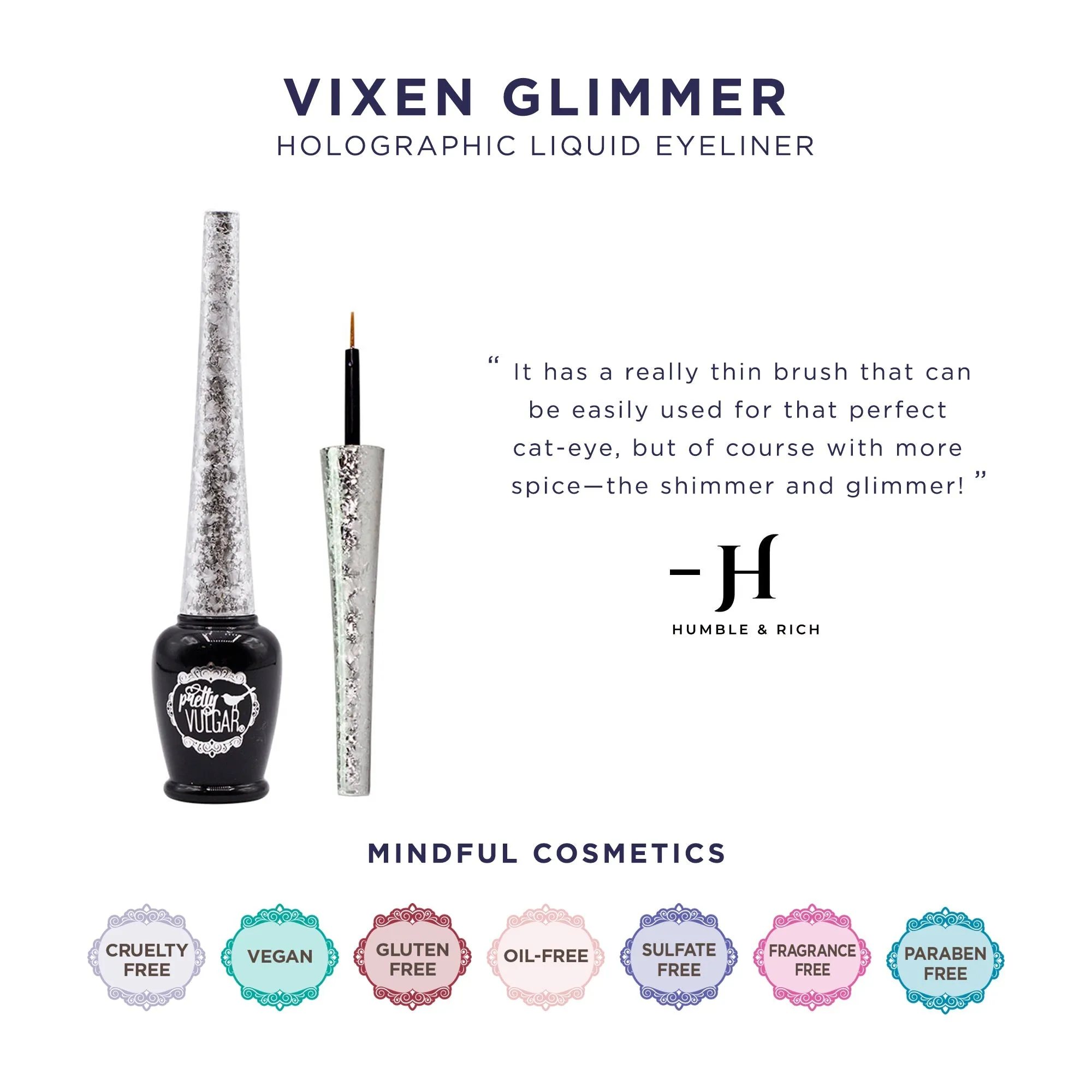 Vixen Glimmer Holographic Liquid Eyeliner