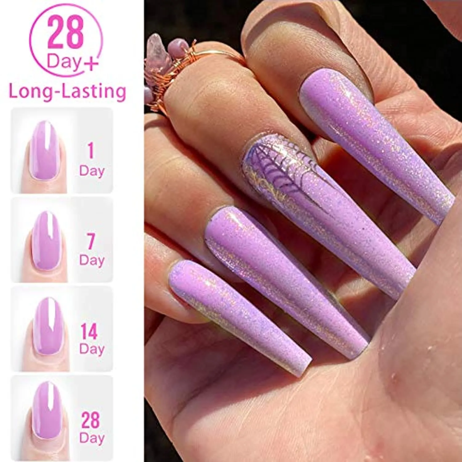 Vrenmol Acrylic Powder and Liquid Set, Acrylic Nail Kit with 3 Color Acrylic Nail Powder Professional Liquid Monomer Polymer, Acrylic Brush Nail Form for Nail Extension