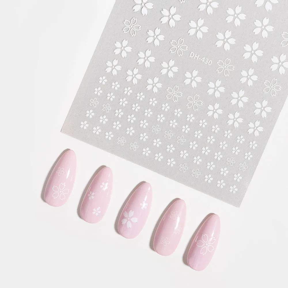 White Magnolia Nail Stickers