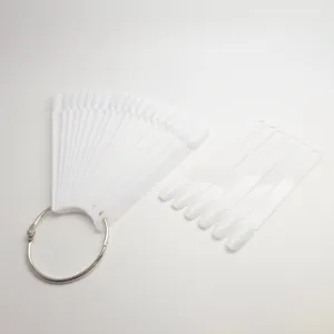 WHITE Round Nail Display Swatch Tips 50PCS