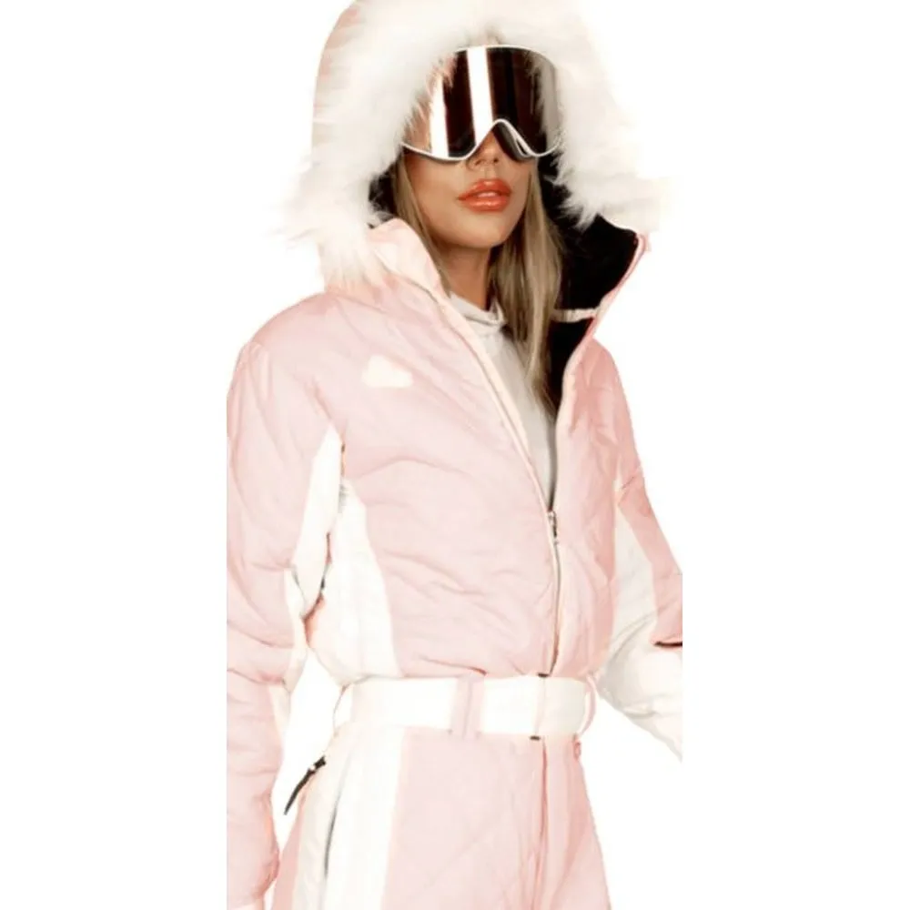 Women's Powder Pink Ski Suit