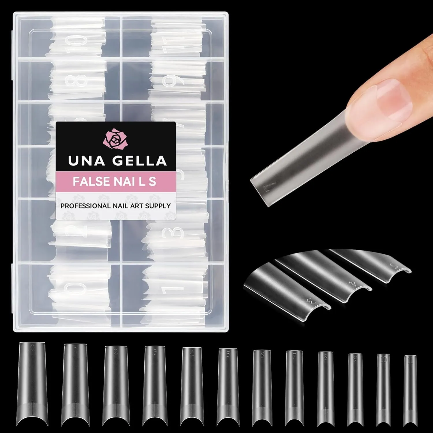 XXL Tapered Square Nail Tips - 120 PCS Extra Long Half Cover Gel Nails for DIY Acrylic Art
