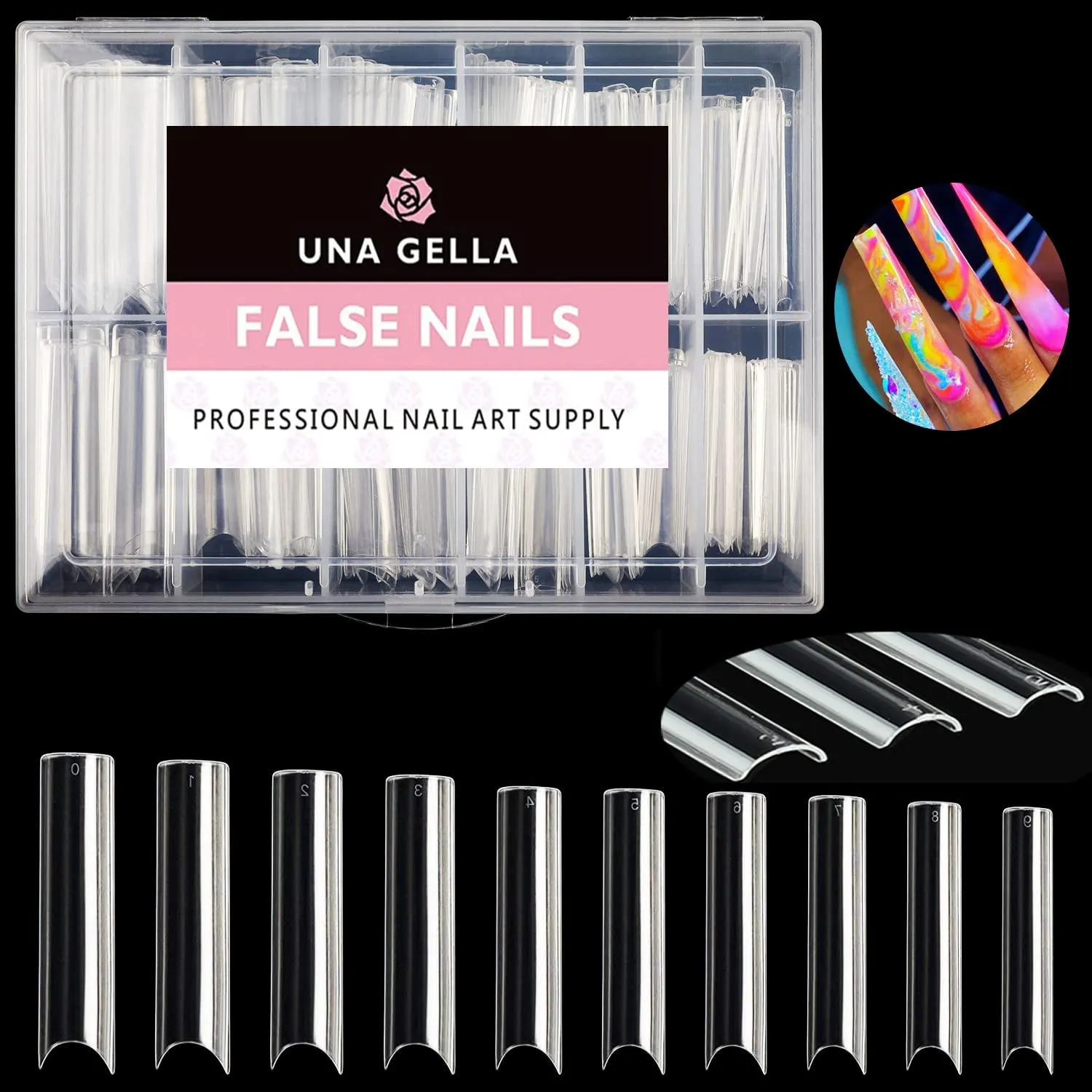 XXL Tapered Square Nail Tips - 120 PCS Extra Long Half Cover Gel Nails for DIY Acrylic Art