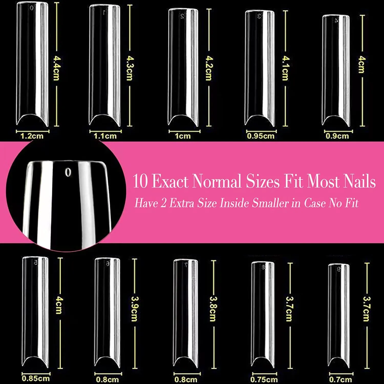 XXL Tapered Square Nail Tips - 120 PCS Extra Long Half Cover Gel Nails for DIY Acrylic Art