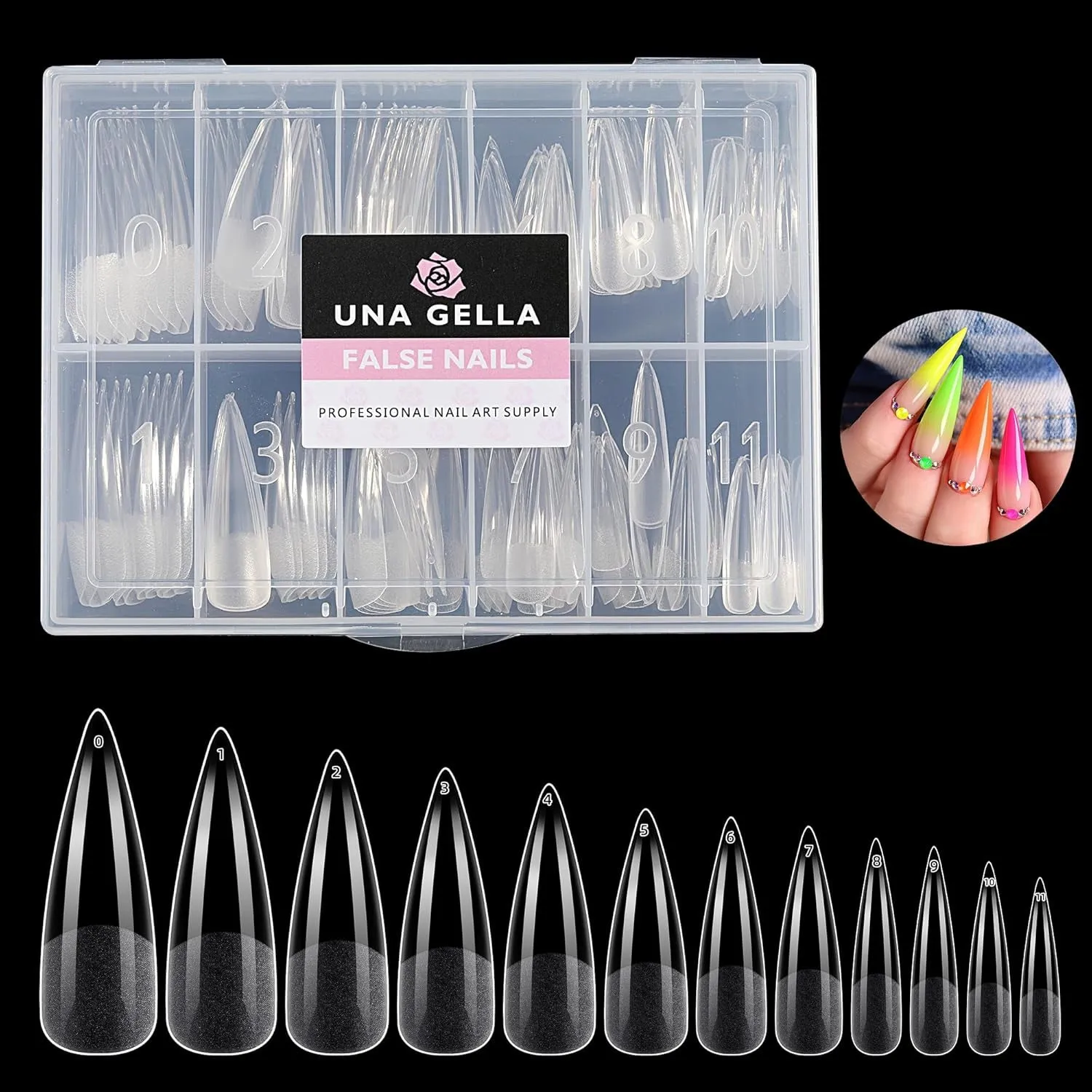 XXL Tapered Square Nail Tips - 120 PCS Extra Long Half Cover Gel Nails for DIY Acrylic Art