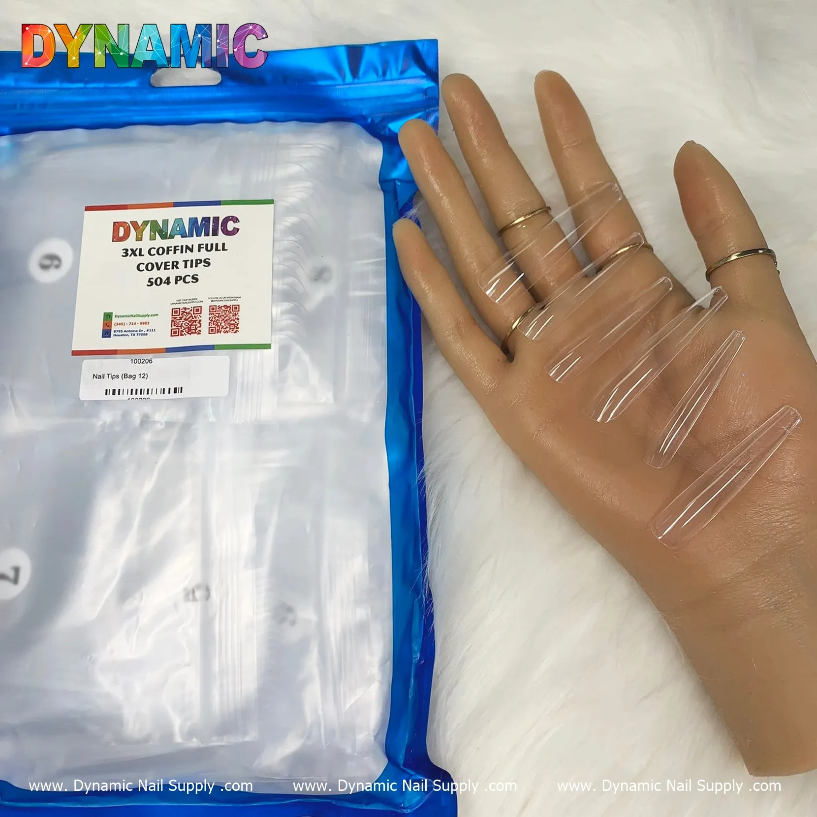 XXXL Coffin Full-cover Tips - 3XL Soft gel press on Coffin tip (504 pcs bag - 12 sizes)