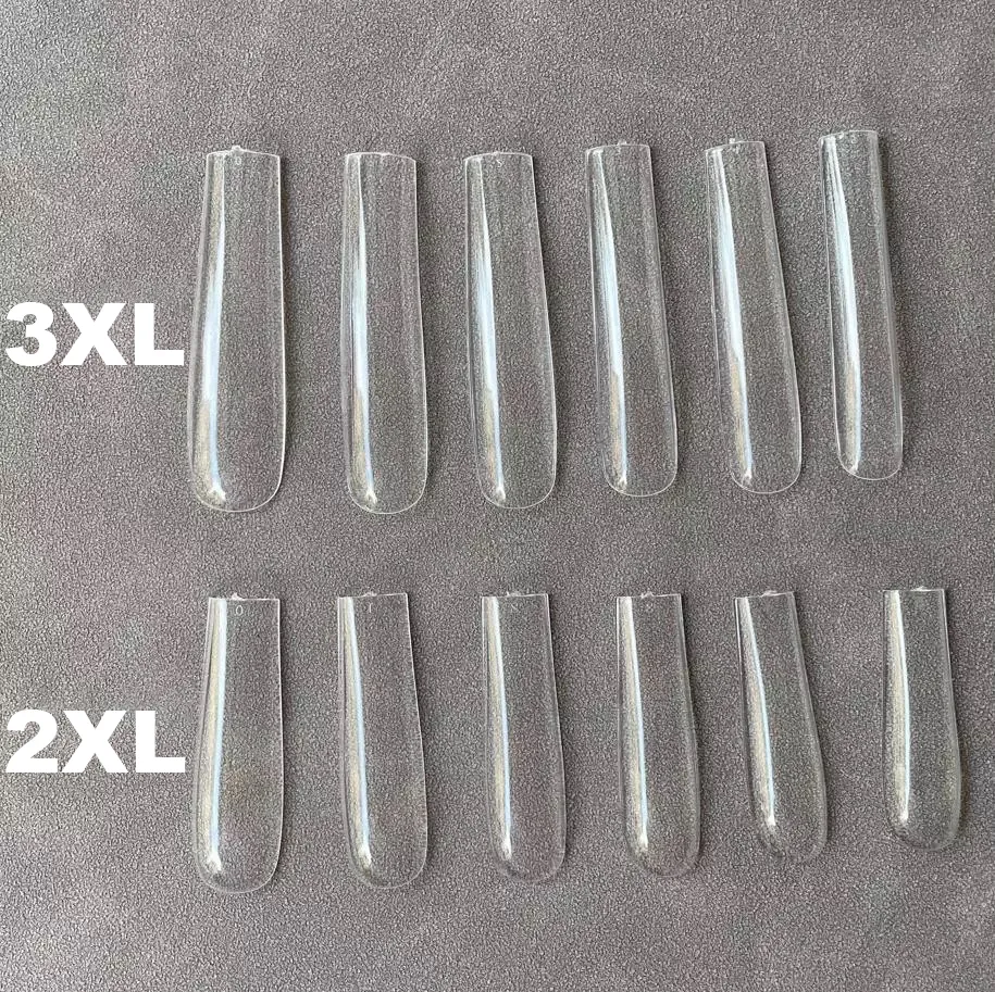 XXXL Square Full-cover Tips - 3XL Soft gel press on square tip (504 pcs bag - 12 sizes)