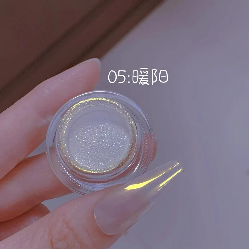 Yeknu 1 jar Chameleon Nail Flakes Irregular Aluminum Foil UV Gel Polish Nail Sequins Palliette Manicures Art Decoration Glitter Powder