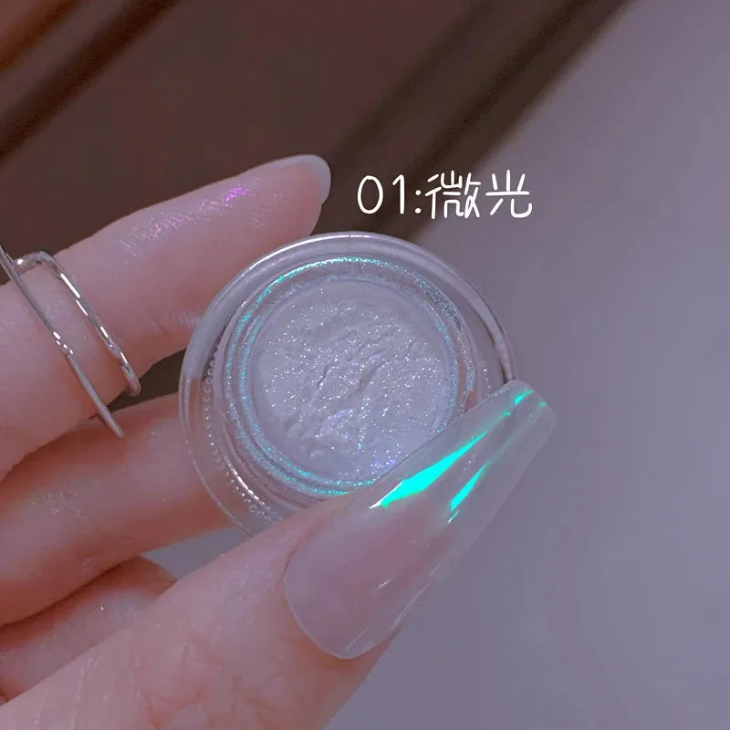 Yeknu 1 jar Chameleon Nail Flakes Irregular Aluminum Foil UV Gel Polish Nail Sequins Palliette Manicures Art Decoration Glitter Powder
