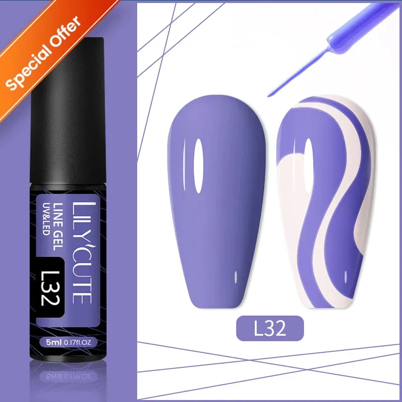 Yeknu 5ML Auroras Cat Magnetic Line Gel Nail Polish Glimmer Fairy Line Painting Gel Semi Permanent UV Gel Nail Art Manicure