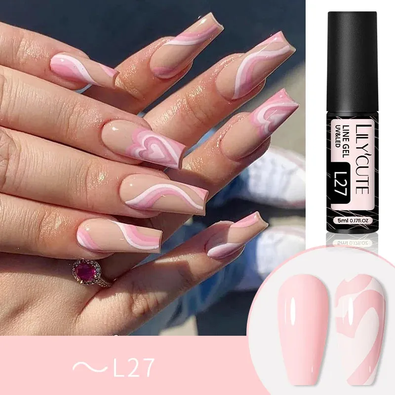 Yeknu 5ML Auroras Cat Magnetic Line Gel Nail Polish Glimmer Fairy Line Painting Gel Semi Permanent UV Gel Nail Art Manicure