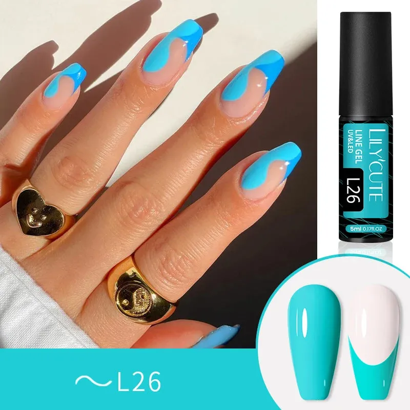 Yeknu 5ML Auroras Cat Magnetic Line Gel Nail Polish Glimmer Fairy Line Painting Gel Semi Permanent UV Gel Nail Art Manicure