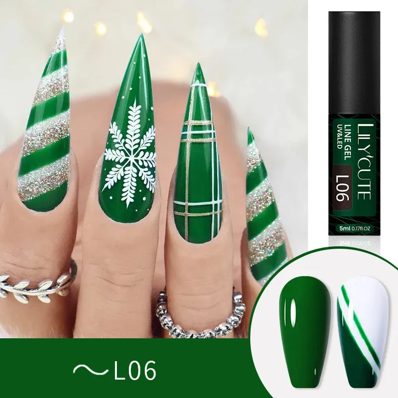 Yeknu 5ML Auroras Cat Magnetic Line Gel Nail Polish Glimmer Fairy Line Painting Gel Semi Permanent UV Gel Nail Art Manicure