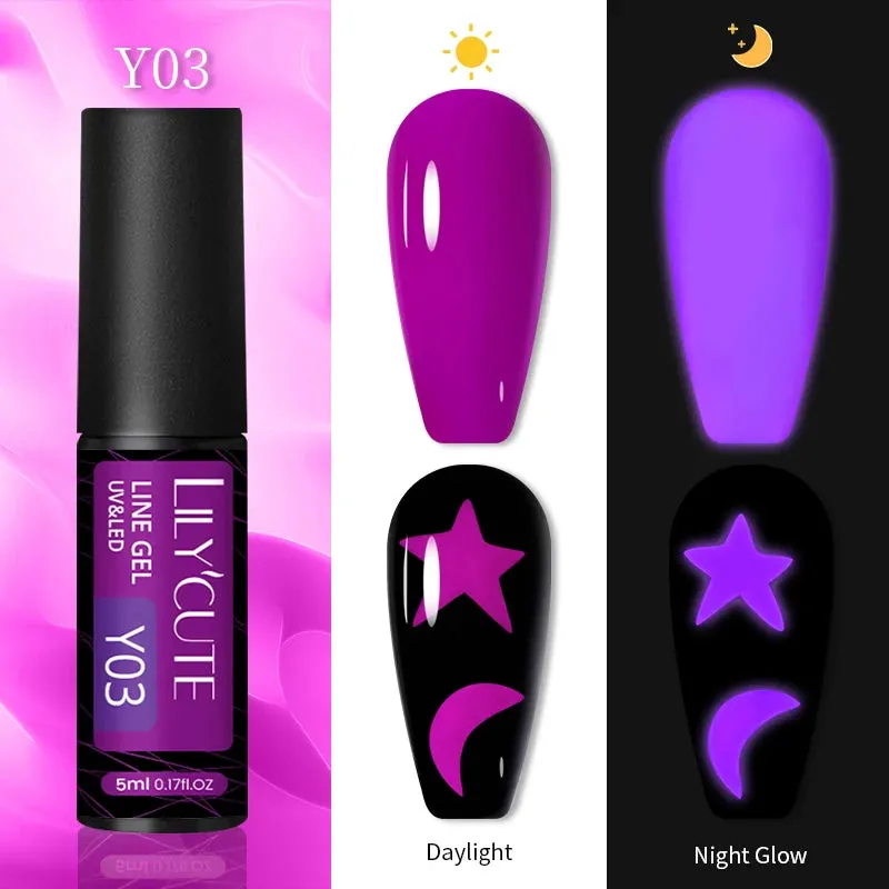 Yeknu 5ML Auroras Cat Magnetic Line Gel Nail Polish Glimmer Fairy Line Painting Gel Semi Permanent UV Gel Nail Art Manicure